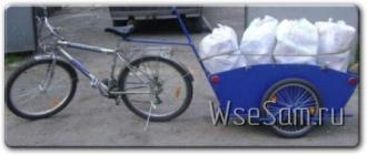 Bërja e një rimorkio për një biçikletë me duart tuaja Si të bëni një karrocë mallrash për një biçikletë