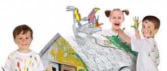 Cardboard house coloring book for children