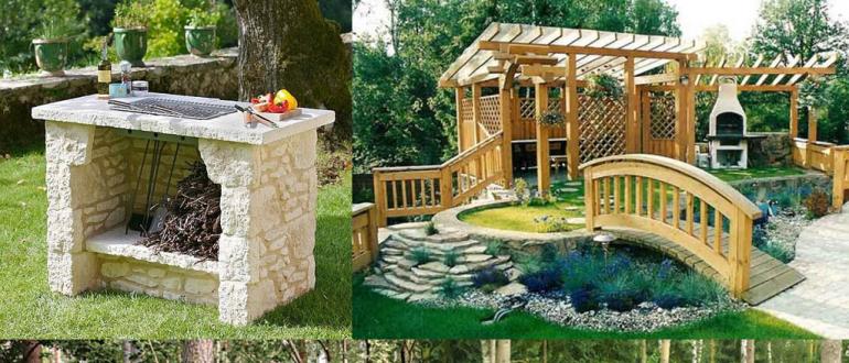 Barbecue area in the country: design of a relaxation area in a private house