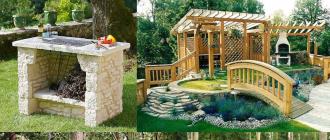 Barbecue area in the country: design of a recreation area in a private house