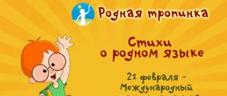 Poezi dhe thënie për gjuhën ruse Prozë për gjuhën ruse për shkollën fillore